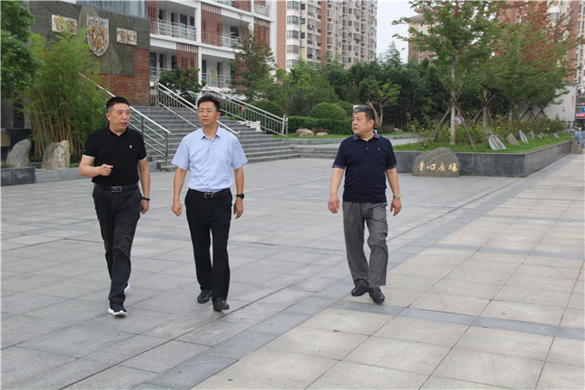 市教育工委副书记林田海到我校检查文明城市创建工作