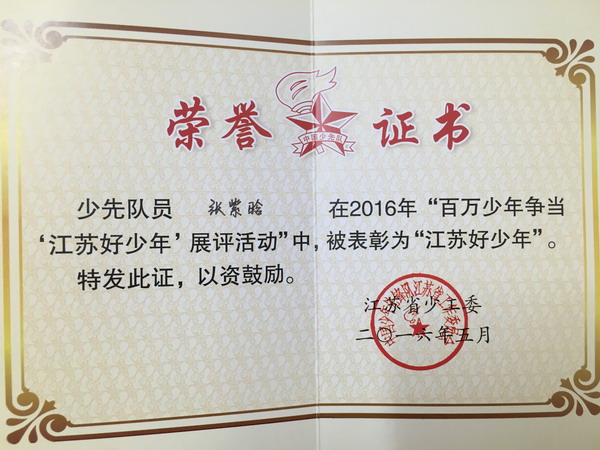童心伴我共成长 我是江苏好少年