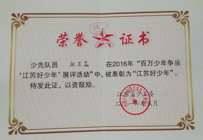 童心伴我共成长 我是江苏好少年