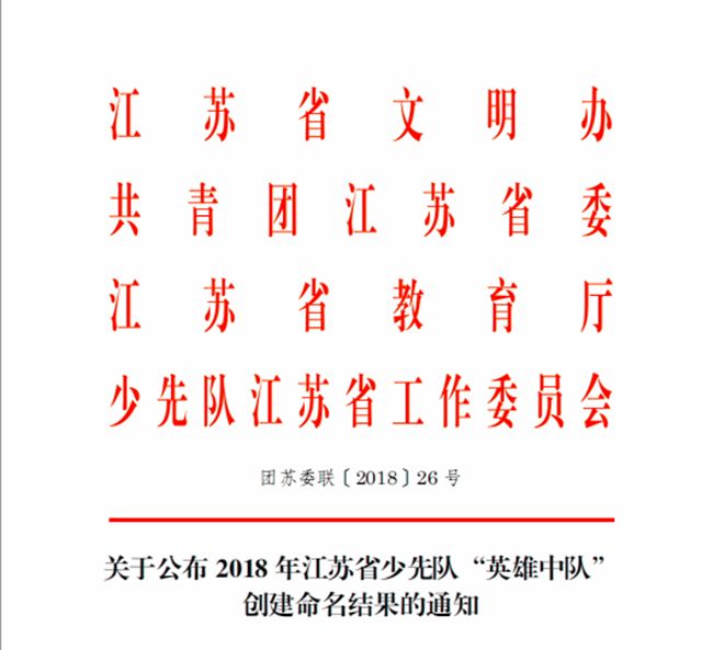 我校“惠浴宇中队”被授予“省少先队英雄中队”称号